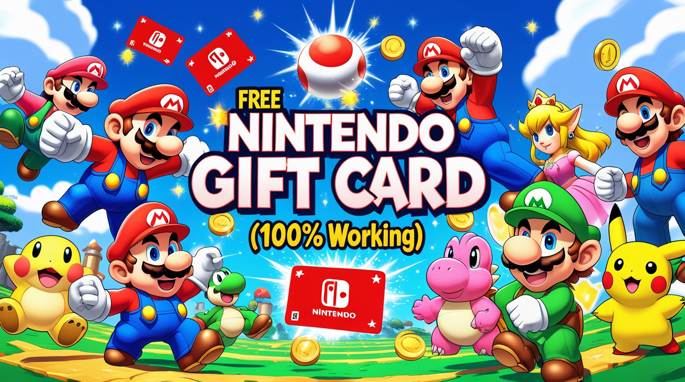 Get Free Nintendo Gift Card Online – 100% Working Methods (2025 Guide)